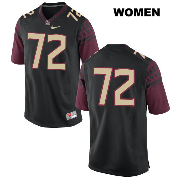 Women's NCAA Nike Florida State Seminoles #72 Mike Arnold College No Name Black Stitched Authentic Football Jersey DTM0669RY
